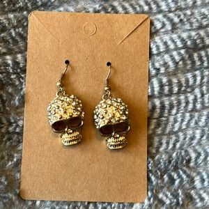 Gold Skull Earrings